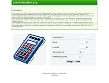 Tablet Screenshot of lanekalkulator.org